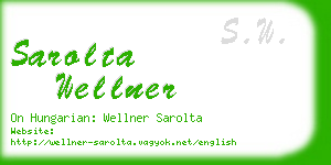 sarolta wellner business card